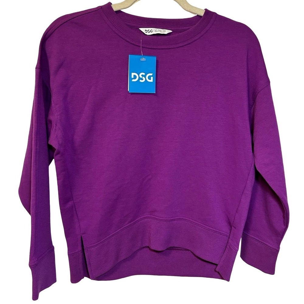 DSG So Soft Fleece Relaxed Sweatshirt Vibrant Violet Sz M (10-12) NWT